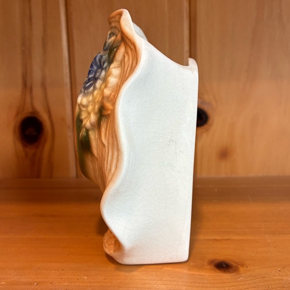 Vintage Royal Copley Straw Hat Wall Pocket - Picture 2 of 9